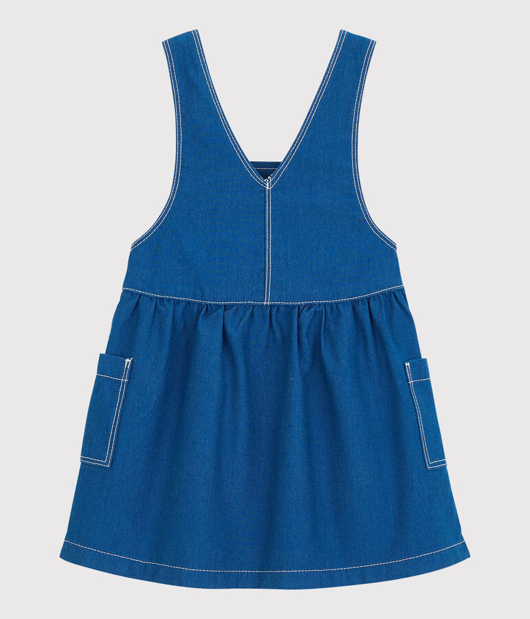 Katoenen babyjurk. blauw