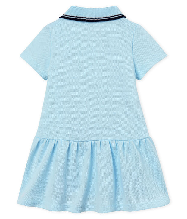 Jurk met korte mouwen voor baby meisje blauw