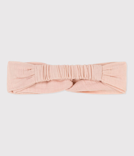 Roze hoofdband van licht katoen voor baby's roze SALINE