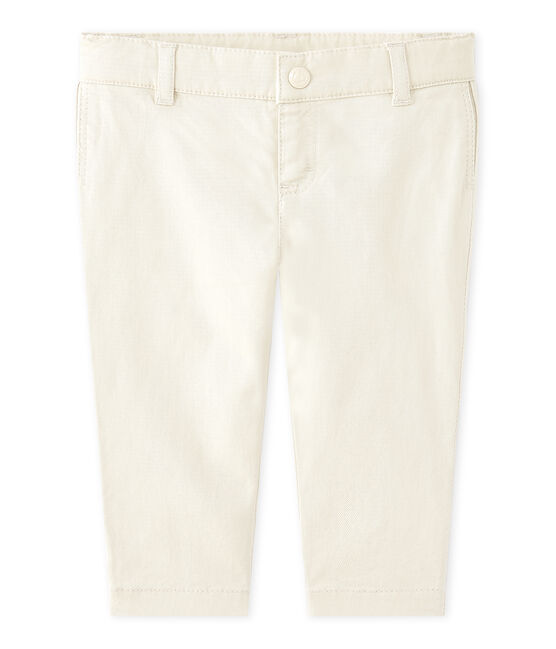 Broek in gabardine voor babyjongens wit Feta