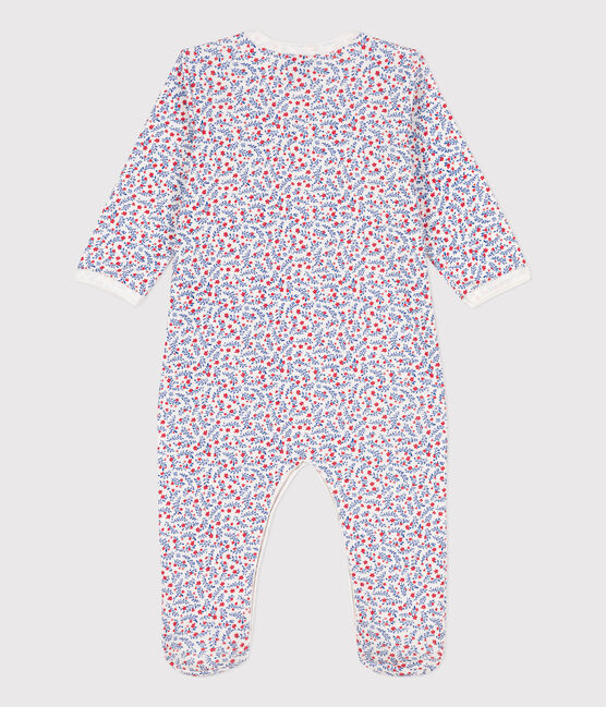 Dors-bien fleurs en coton blanc MARSHMALLOW/blanc MULTICO