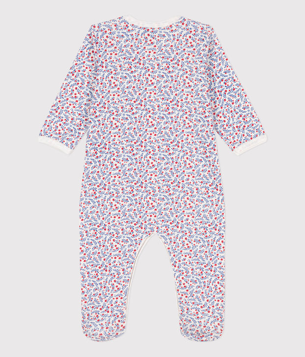 Dors-bien fleurs en coton blanc/multicouleur