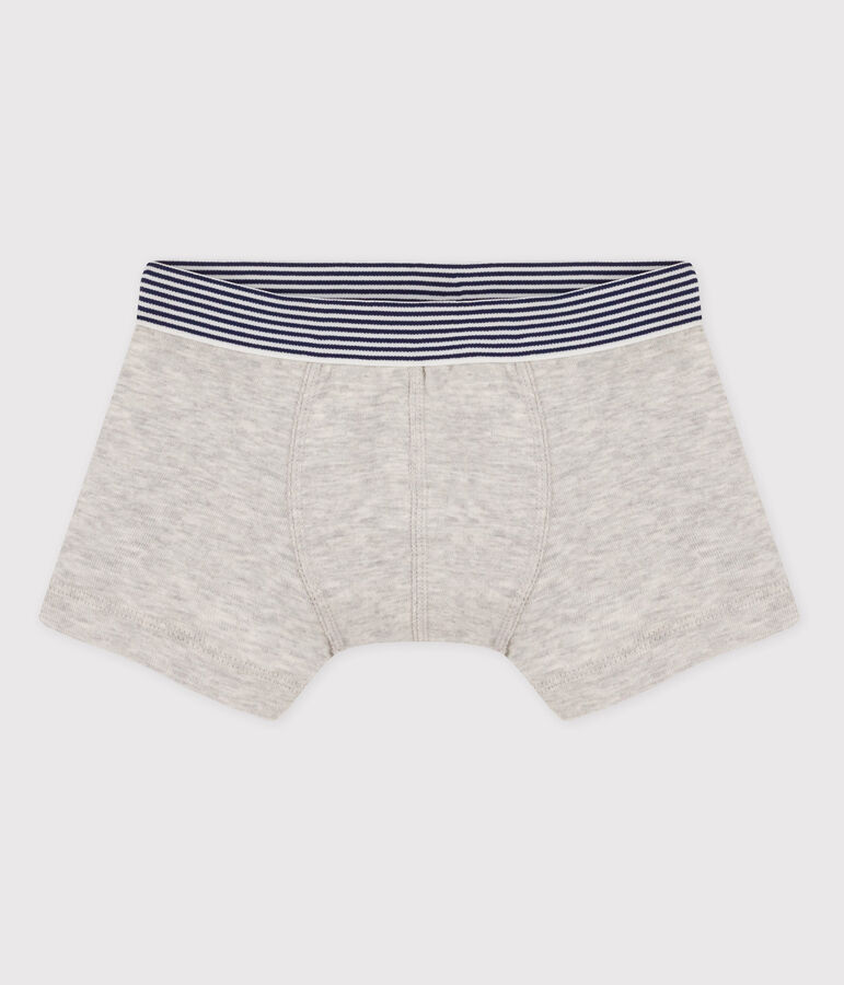 Boxer petit gar&ccedil;on en coton gris