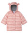 Donsjack van gesatineerde polyamide babymeisje roze FLEUR