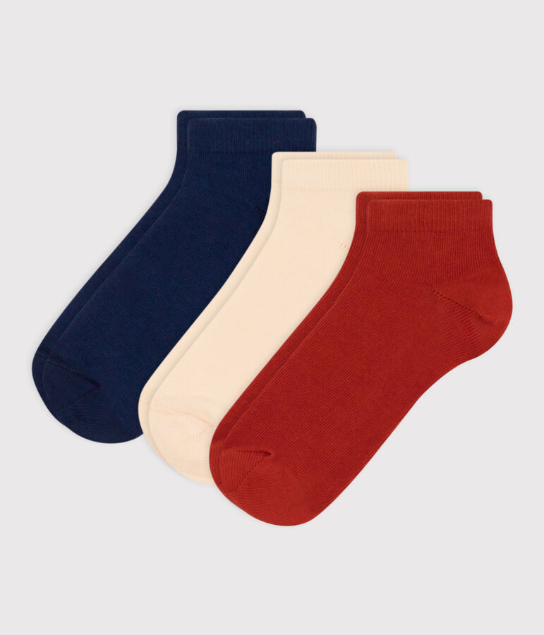 Lot de 3 paires de chaussettes unies en jersey de coton enfants variante 1