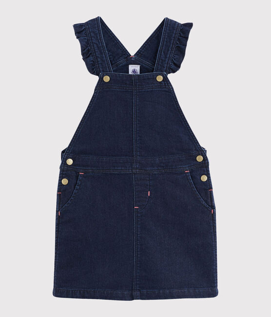 Salopette jurk voor meisjes blauw DENIM BLEU FONCE