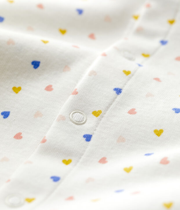 Slaappakje in biologisch katoen voor baby's wit/multicouleur