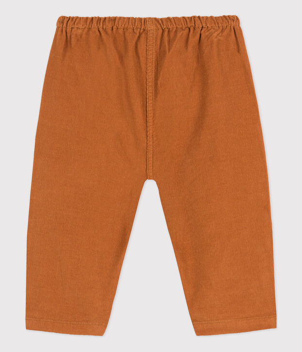 Babybroek van dun velours bruin