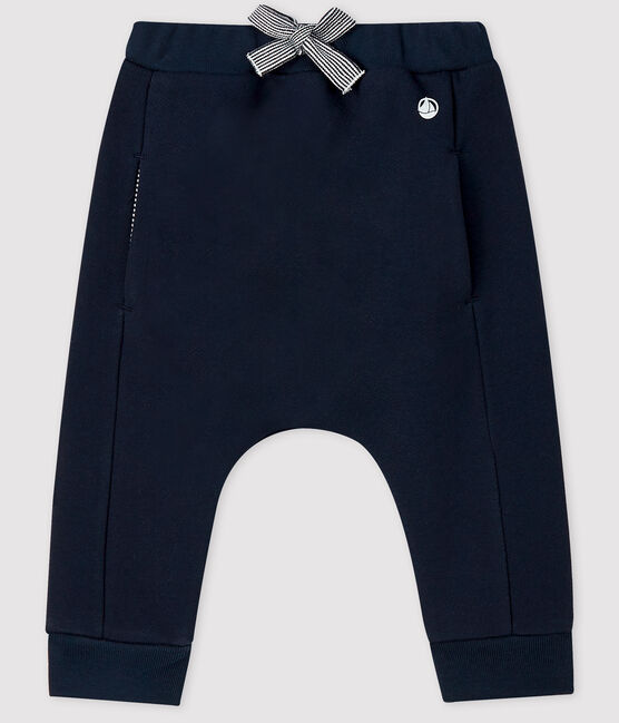 Broek van molton babyjongen blauw SMOKING
