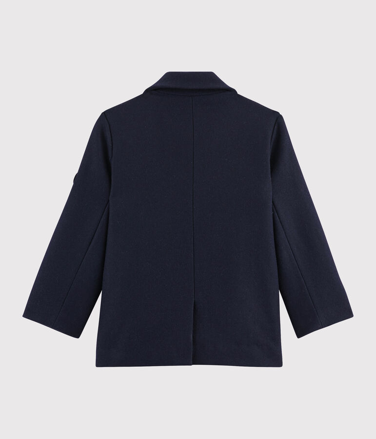 Caban en drap de laine gar&ccedil;on bleu