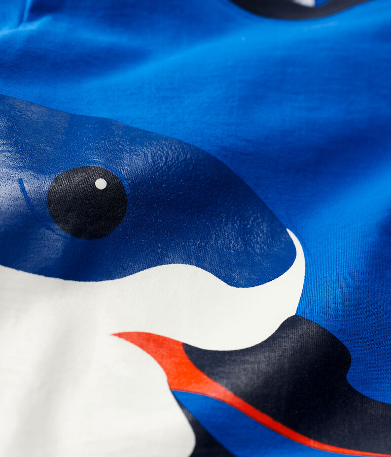 Katoenen jongens t-shirt met lange mouwen blauw