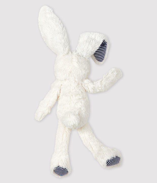 Knuffelkonijn van sherpa met vlinderstrik wit