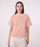 Gestreept katoenen T-shirt voor dames Le Boxy rood AVALANCHE/ SPICY
