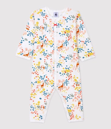 Pyjama imprimé fleurs en coton bébé MARSHMALLOW/INCOGNITO
