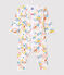 Dors-bien bébé imprimé fleuri en coton biologique blanc MARSHMALLOW/blanc MULTICO