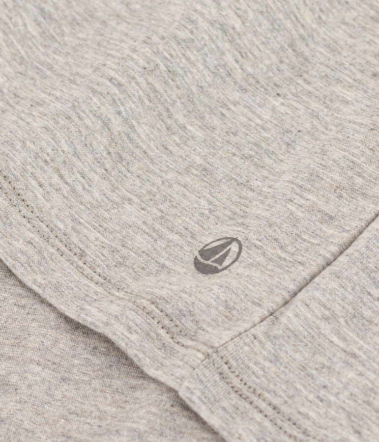 Le Droit, katoenen T-shirt voor dames met V-hals grijs