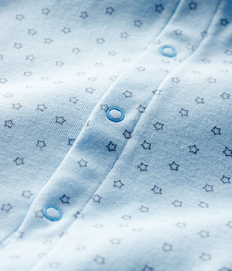 Bodyjama sans pieds &eacute;toiles b&eacute;b&eacute; gar&ccedil;on en coton biologique bleu/gris