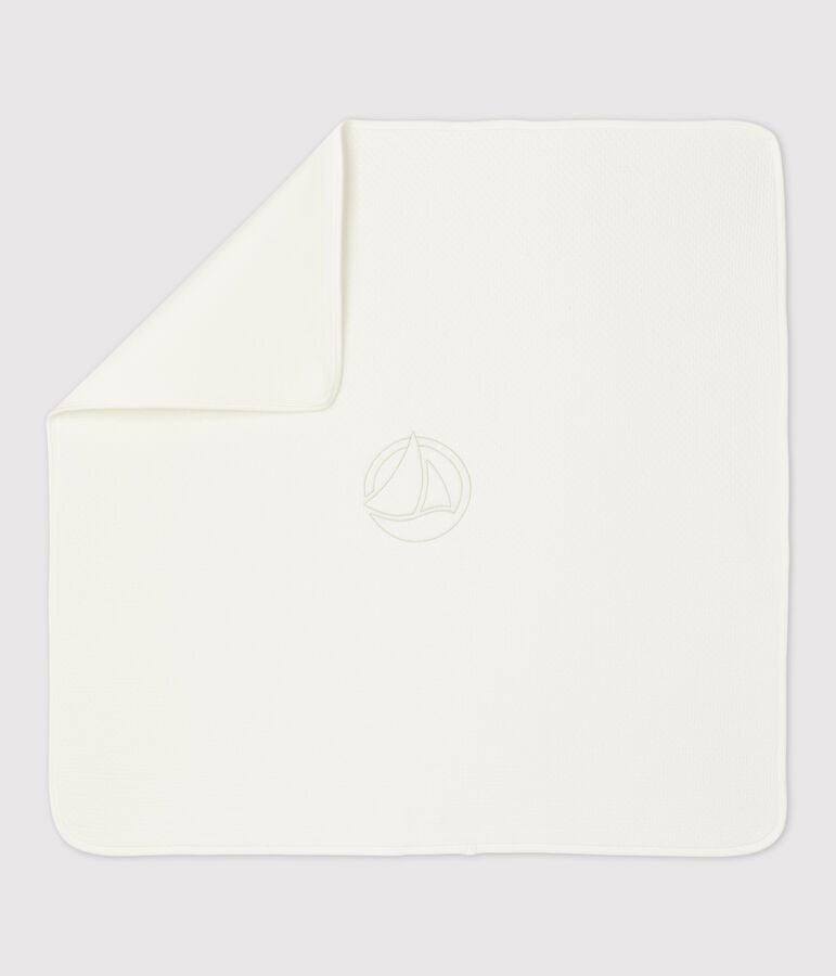 Babydekentje in biokatoen wit