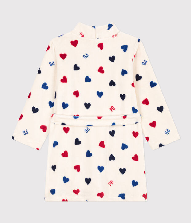 Kamerjas voor meisjes/jongens in fleece ecru/multicouleur