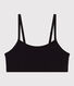 Brassière unie en coton et élasthanne femme