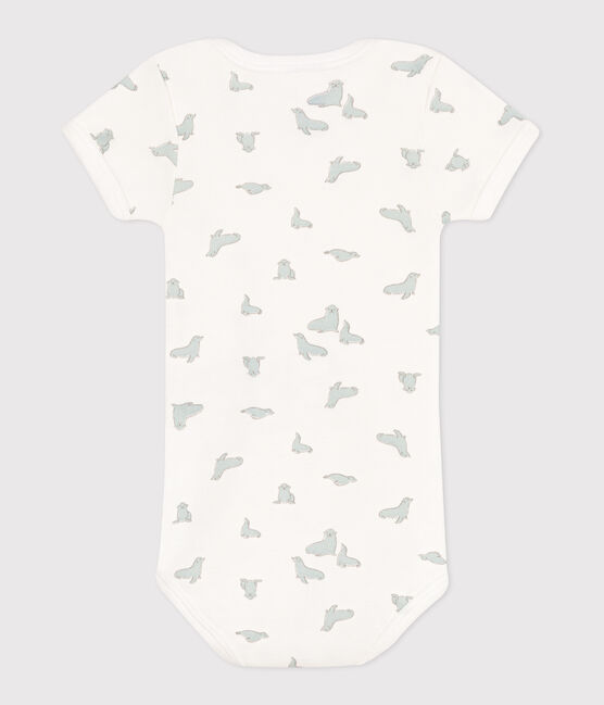 Katoenen rompertje met korte mouwen en print voor baby's MARSHMALLOW/ PAUL