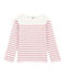 Tee-shirt fille manche longue blanc MARSHMALLOW/rose BABYLONE