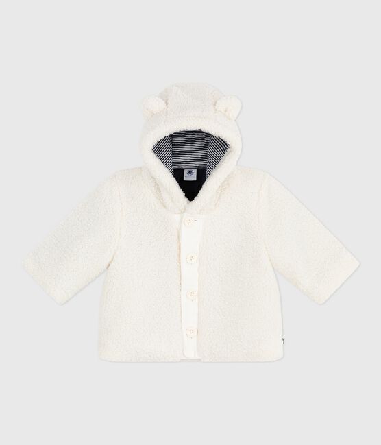 Babyjasje kap, gewatteerd in sherpa ecru MILK