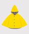 Cape de pluie b&eacute;b&eacute; en coton et maille enduite jaune