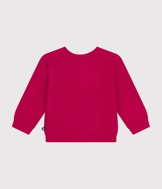 Katoenen gebreide babycardigan roze DELHI