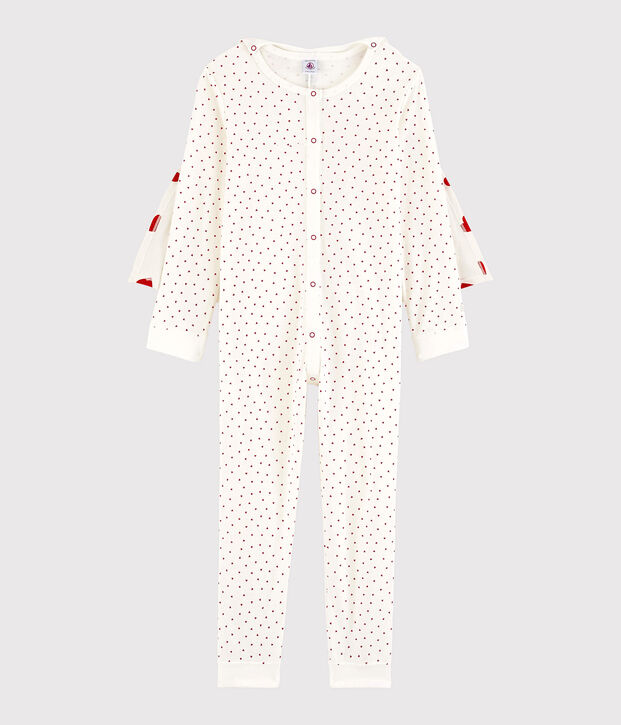 Jumpsuit superheldenkostuum voor babymeisjes, van biologisch katoen wit/rood
