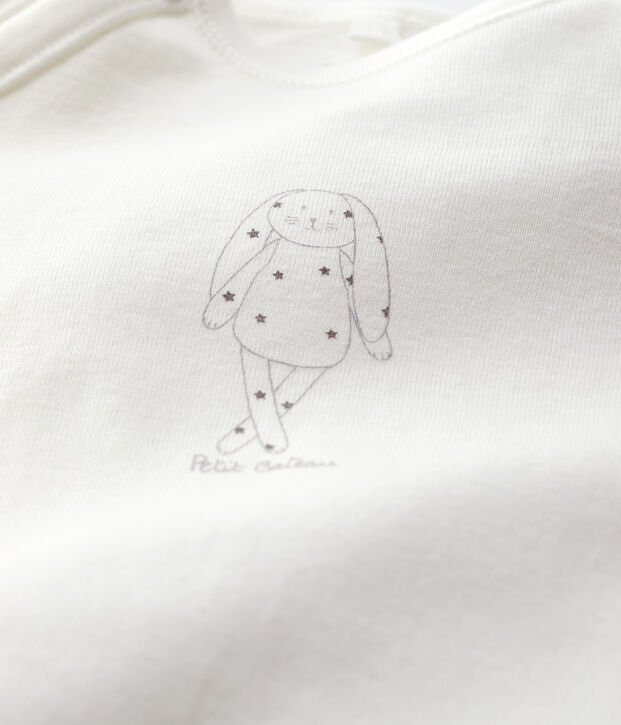 Wit slaappakje van biologisch katoen wit