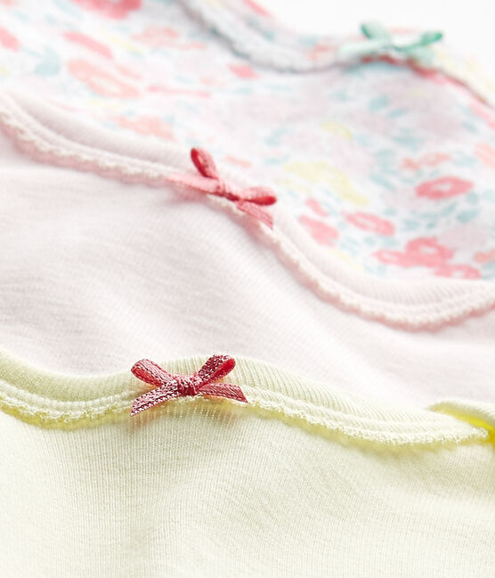 Set van 3 body's met korte mouwen voor babymeisjes wit LOT