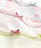 Set van 3 body's met korte mouwen voor babymeisjes wit LOT