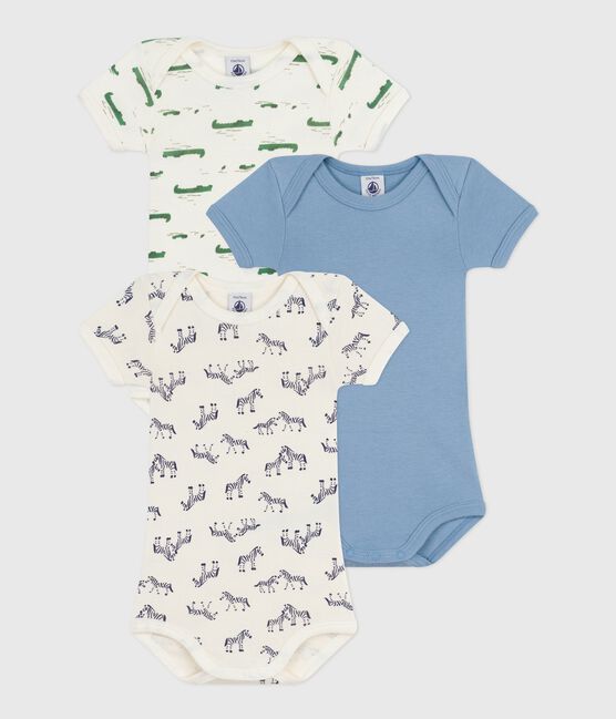 Setje van katoenen body's met korte mouwen en diertjes voor baby's variante 1
