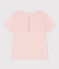Tee-shirt manches courtes en coton bébé rose SALINE