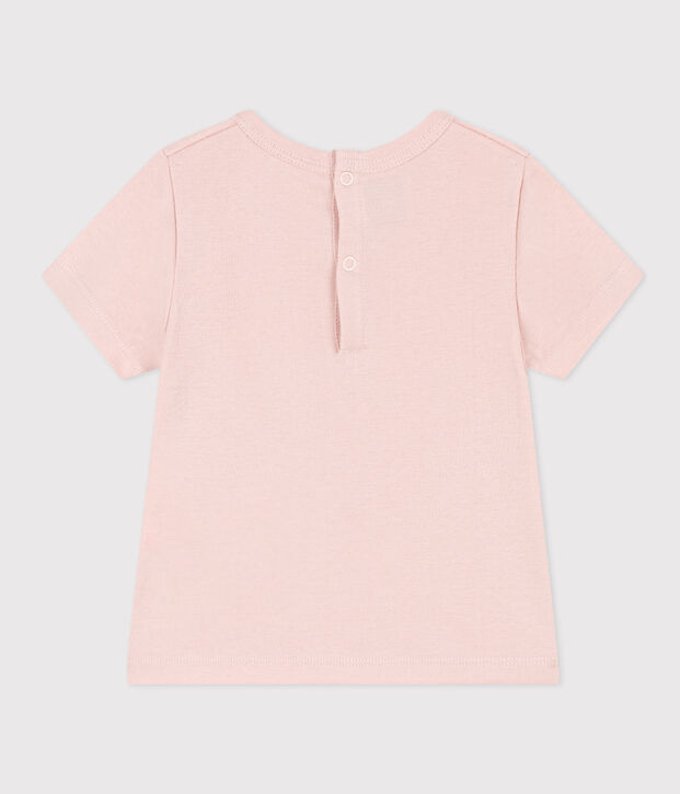 Katoenen T-shirt met korte mouwen voor baby's roze