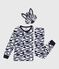 Katoenen verkleedpyjama met zebraprint voor kinderen blauw MILK/ SOIR