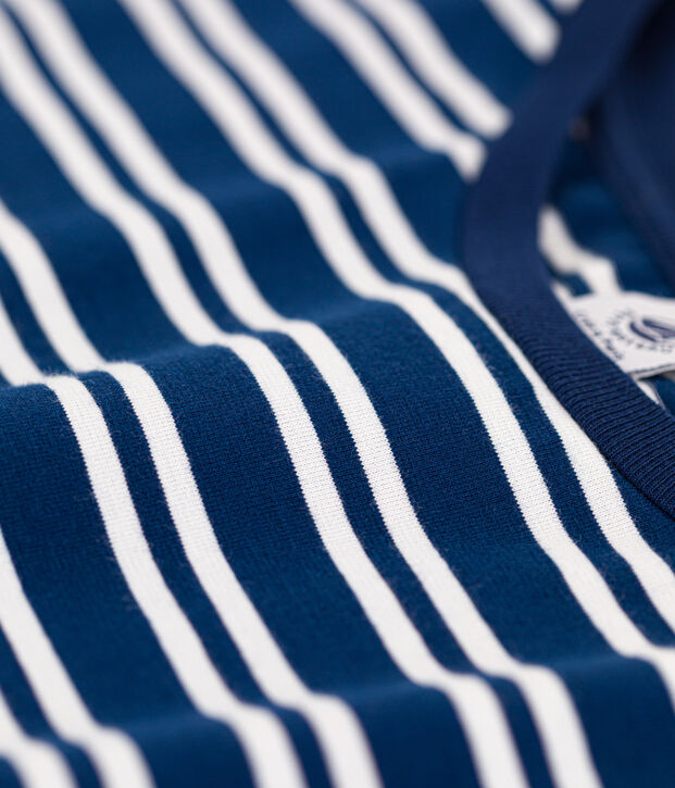 T-shirt LE BOXY en coton Femme bleu/blanc