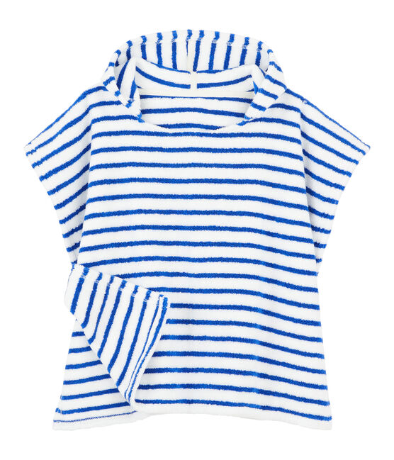 Poncho de plage à capuche bébé mixte bleu SURF