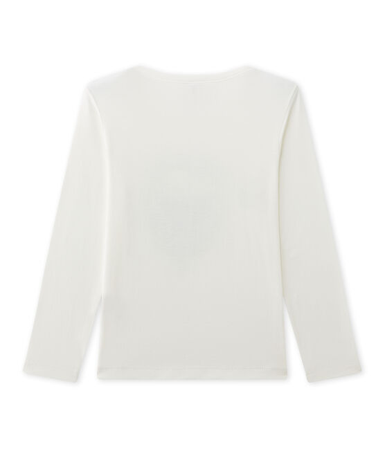 Jongens-T-shirt met lange mouwen en opdruk beige COQUILLE