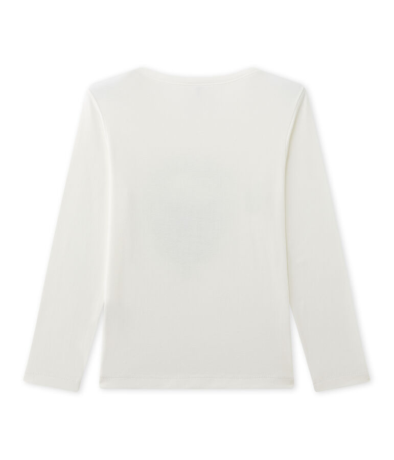 Jongens-T-shirt met lange mouwen en opdruk wit