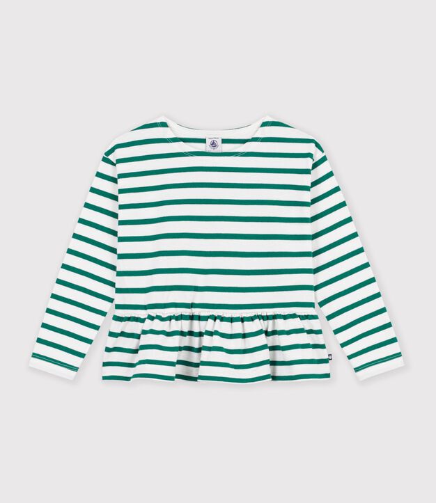 Katoenen marinetruitje voor kinderen groen/groen
