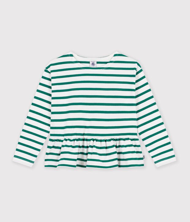 Katoenen marinetruitje voor kinderen groen/groen