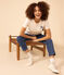 TEE-SHIRT LE DROIT COL ROND EN COTON FEMME écru AVALANCHE