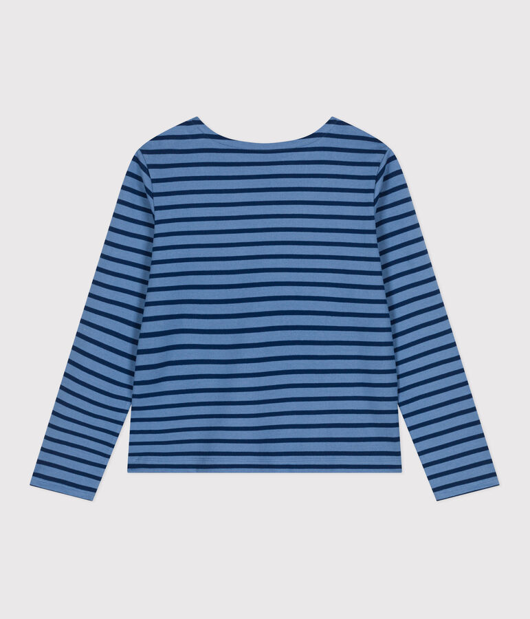 Katoenen marineshirt met knopen voor dames blauw BEACH/ MEDIEVAL