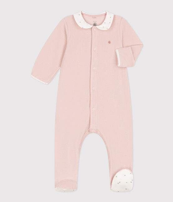 Pyjama bébé en velours rose SALINE