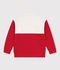 Sweatshirt esprit polo enfant en coton rouge/rouge