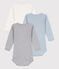 Lot de 3 bodies manches longues bébé en coton variante 1
