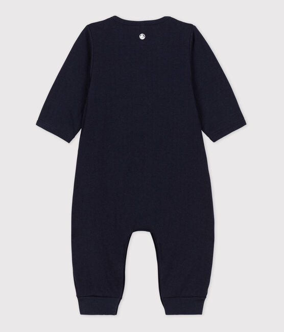 Lang effen babypakje in biologisch tubic voor baby's blauw SMOKING