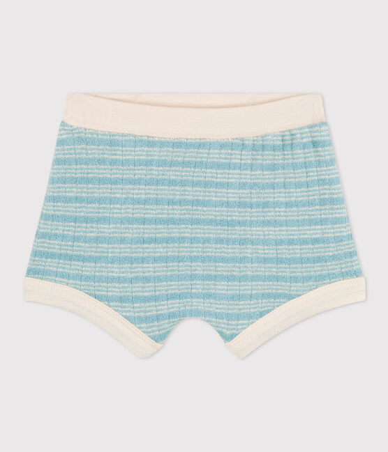 Short bébé en bouclette éponge rayée MIMI/ AVALANCHE